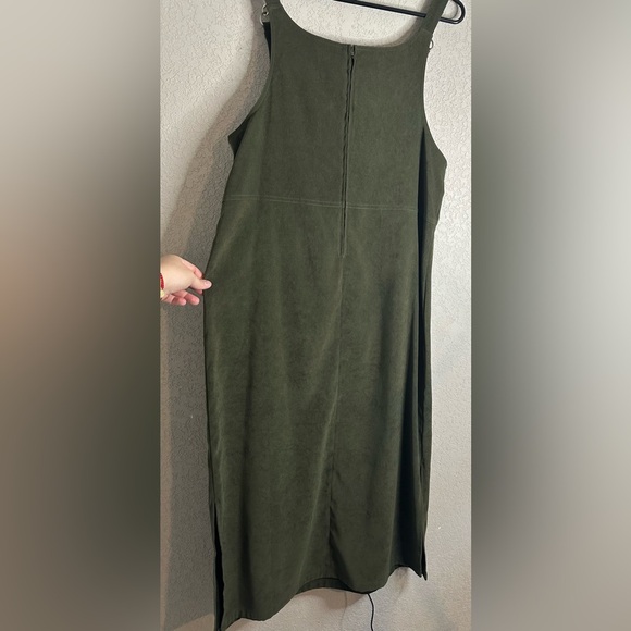 Sunshine Apparel Overall Dress Olive Green Size M - Picture 10 of 11